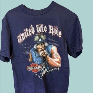 Harley-Davidson Men's Dark Blue 'United We Ride' Tee